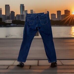 Levis 311 Shaping Skinny Jeans Dark Blue Stretch Denim  Womens Sz 33